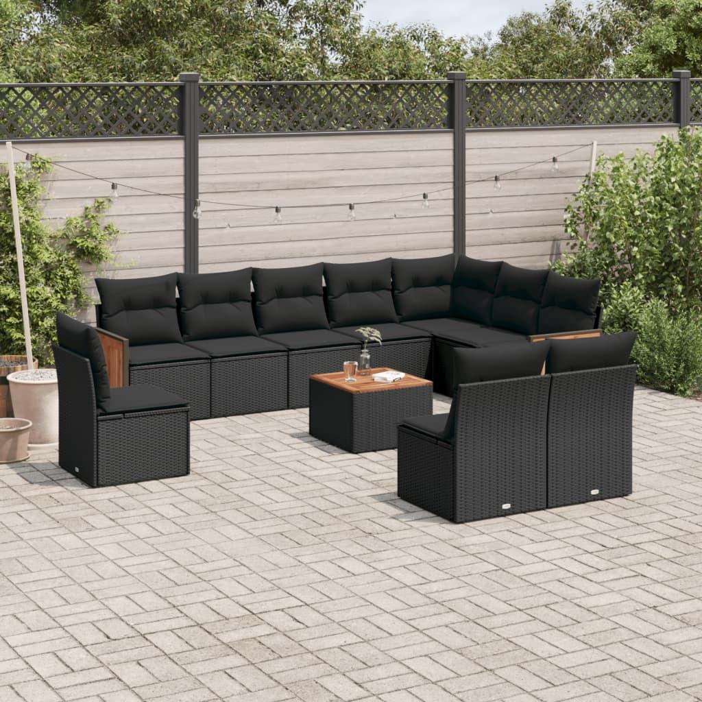 VidaXL set divano da giardino Polirattan  