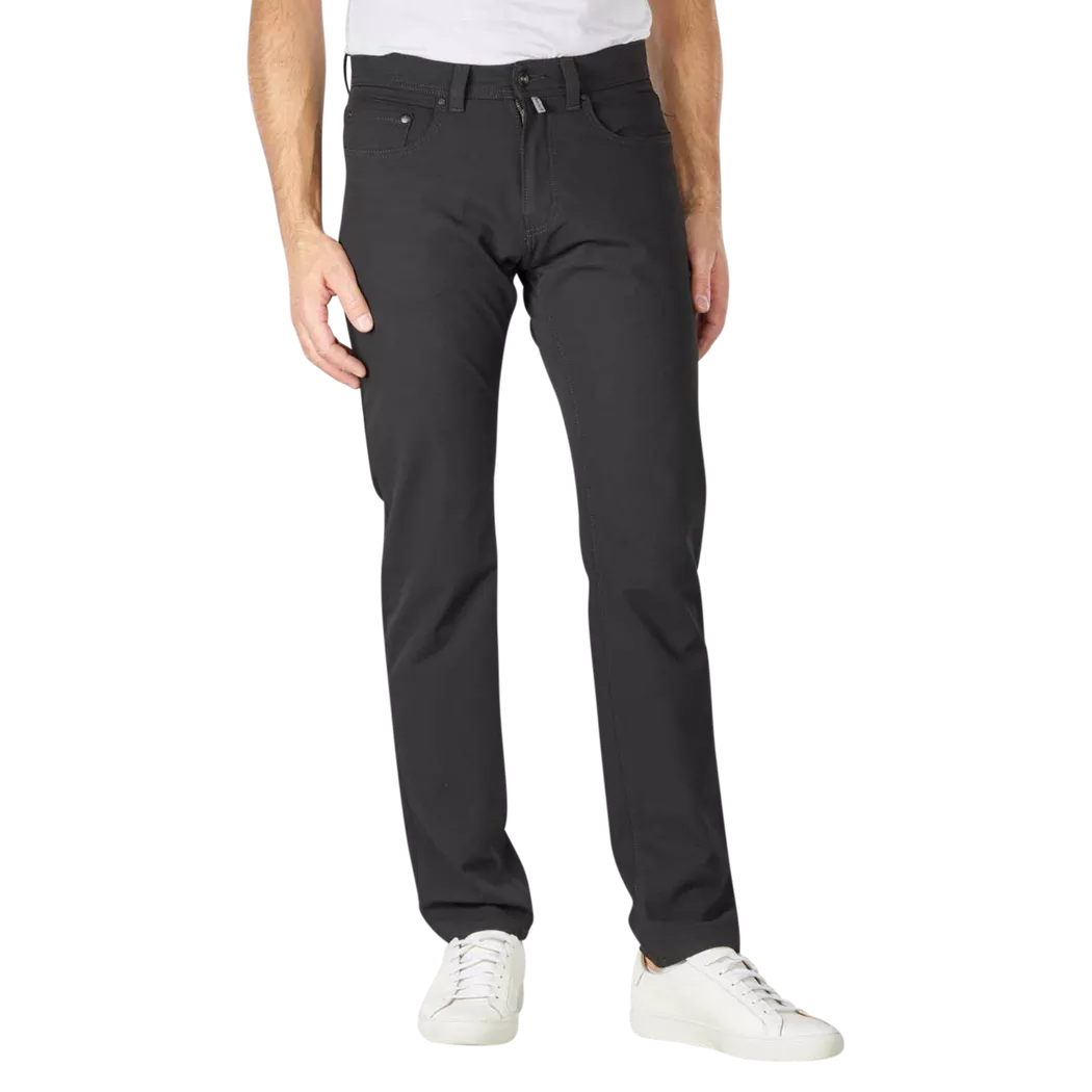 Pierre Cardin - Lyon 5-Pocket Pants Tapered Fit Ceramica, für Herren, Schwarz, Größe W38/L30