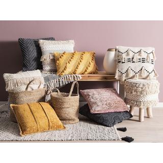 Beliani Lot de 2 coussins en Coton Boho KONNI  