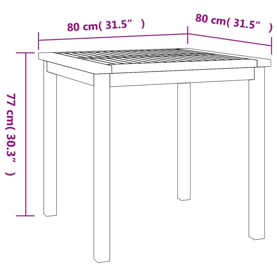 VidaXL set da pranzo da giardino  