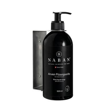 NABAN Arven sapone liquido incl. supporto a parete / Sapone liquido al pino / 500ml
