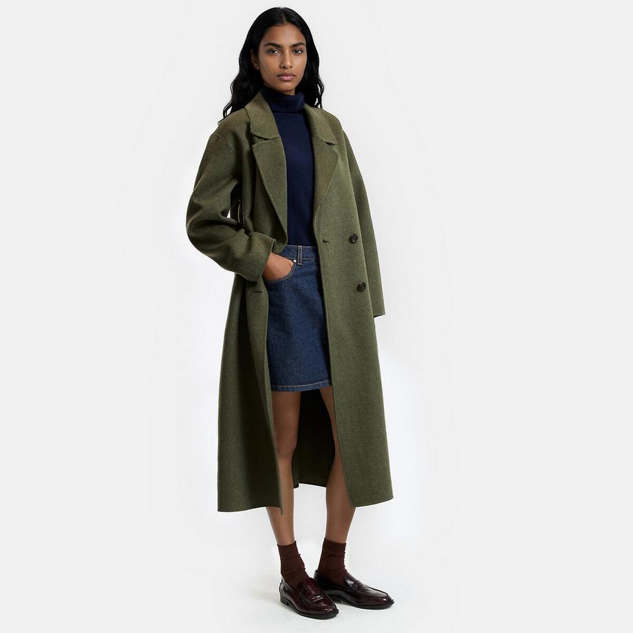 Manteau croisé oversize fait main
