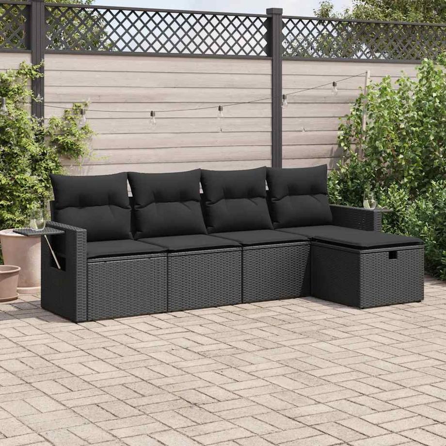 VidaXL Ensemble de canapés de jardin rotin synthétique  