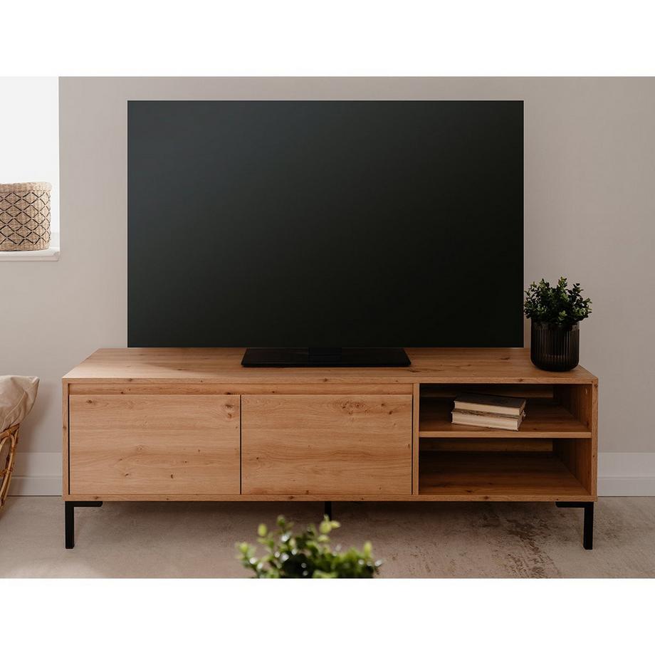 Calicosy Meuble TV 2 Abattants 2 Niches L150 cm - PLOCK  