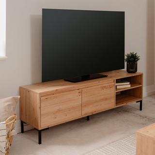 Calicosy TV-Möbel mit 2 Klappen und 2 Nischen L150 cm - Plock  