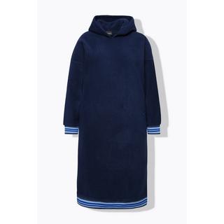 Ulla Popken Abito Loungewear Pile Cappuccio Ricamo Maniche Lunghe  