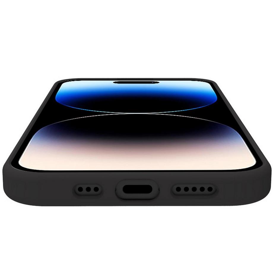 Celly  Custodia in gomma Cromo Soft per iPhone 15 Pro Nera 