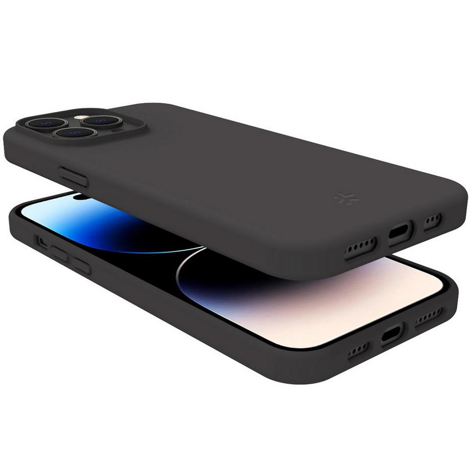 Celly  Custodia in gomma Cromo Soft per iPhone 15 Pro Nera 