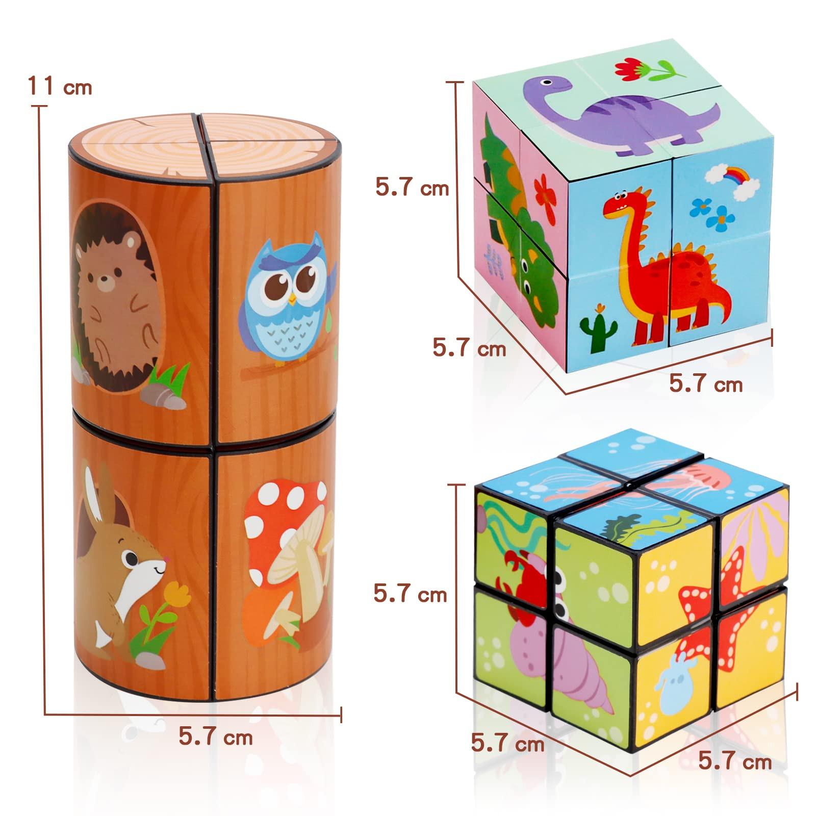 Activity-board  Set de cubes magiques 3D, transforme les cubes en puzzle 