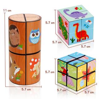 Activity-board  Set de cubes magiques 3D, transforme les cubes en puzzle 