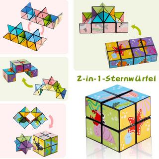 Activity-board  Set de cubes magiques 3D, transforme les cubes en puzzle 