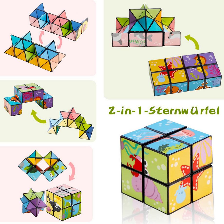 Activity-board  3D-Zauberwürfel-Set, verwandelt Puzzle-Würfel 