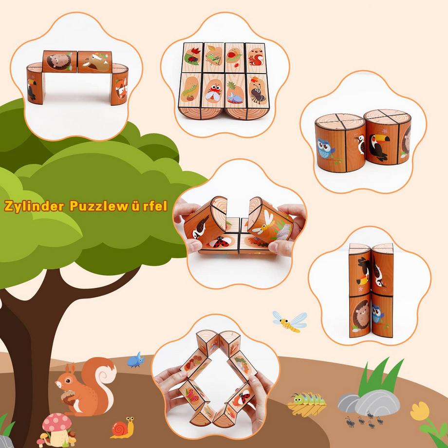 Activity-board  3D-Zauberwürfel-Set, verwandelt Puzzle-Würfel 