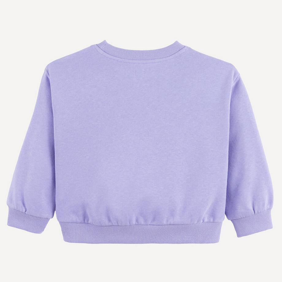 La Redoute Collections  Sweatshirt aus Molton mit Rundhalsausschnitt und Aufschrift mit Hund-Motiv 