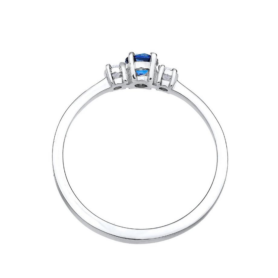 Elli  Bague Avec Saphire Et Cristaux Zircona 