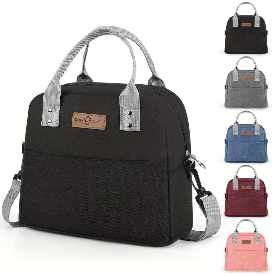 Only-bags.store  Lunch Bag Isolierte Lunch Tote Bag mit verstellbarem Riemen Wiederverwendbare Lunch Box für Frauen/Männer, Auslaufsichere Lunch Bags Tragbare Thermische Kühltasche für Arbeit 