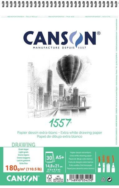 CANSON CANSON Skizzenpapier A5 31412A003 180g, weiss  