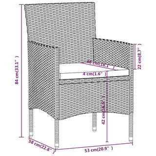 VidaXL Garten bistro set poly-rattan  