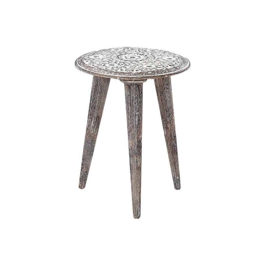 Beliani Beistelltisch 2er Set aus Mangoholz Rustikal BARJU  