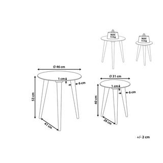 Beliani Table d'appoint en Manguier Rustique BARJU  