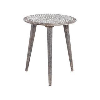 Beliani Table d'appoint en Manguier Rustique BARJU  