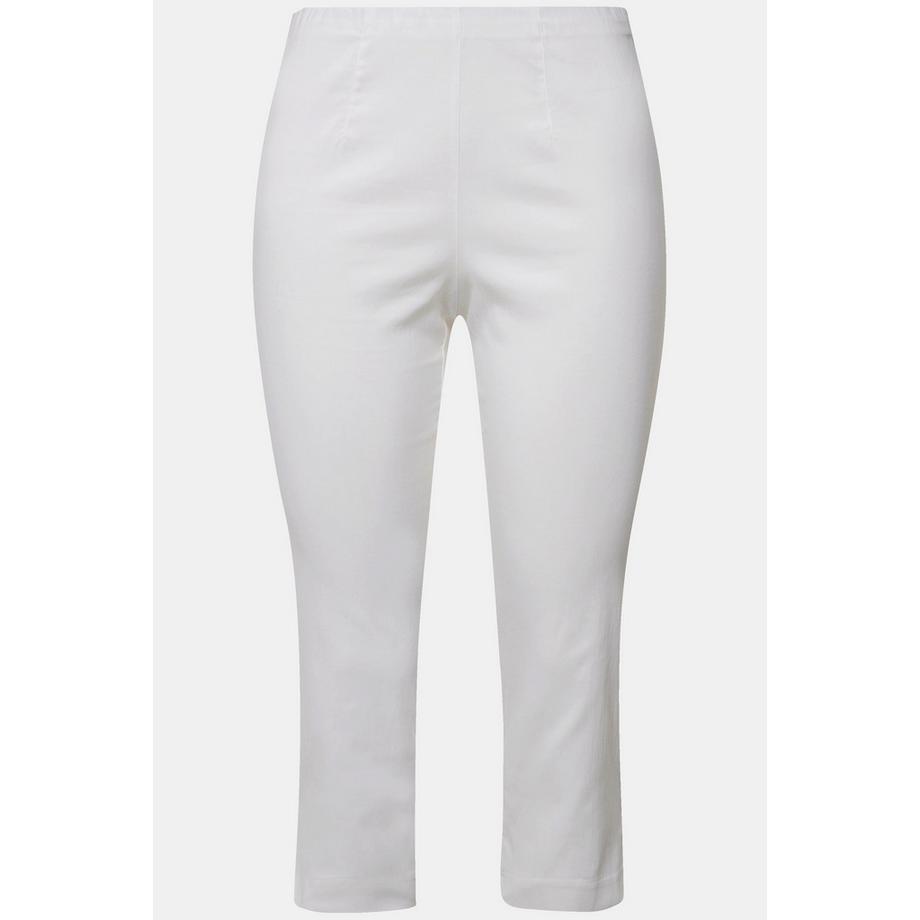Ulla Popken Pantalon Bengalina Longueur Mollet Coupe Droite Taille Élastique  