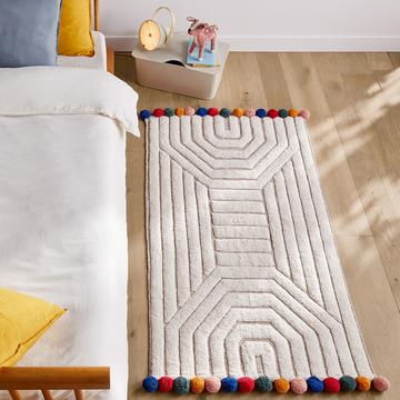 Descente de lit enfant coton bio tufté