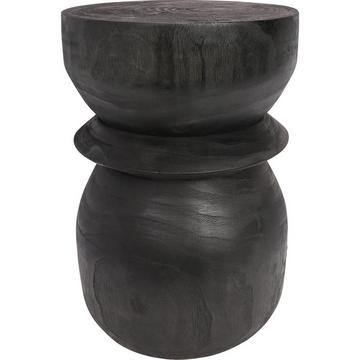 Tabouret Bikkel, noir, rond 28x28