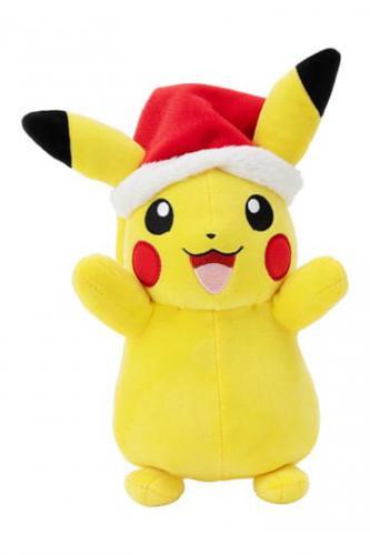 jazwares  Pokemon Plush Pikachu with Christmas Hat 20cm 