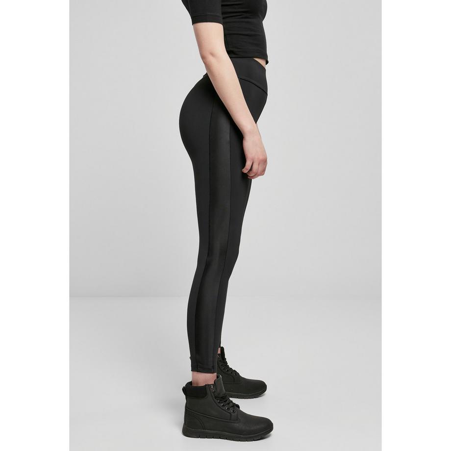 URBAN CLASSICS  daen-leggings it hoher taille shiny stripe 