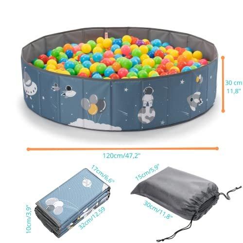 Activity-board  Bain de boule. Parc bébé bain de boules enfants. Bain de boule rond. Bains à balles Sans balles. Bain à boules extérieur XL-120x30cm. Imperméable. (Balles non incluses) 