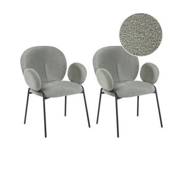 Lot de 2 chaises en Bouclé Moderne ELY