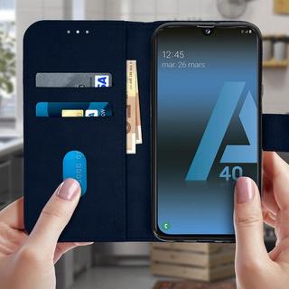 Avizar  Klapphülle Samsung Galaxy A40 Dunkelblau 