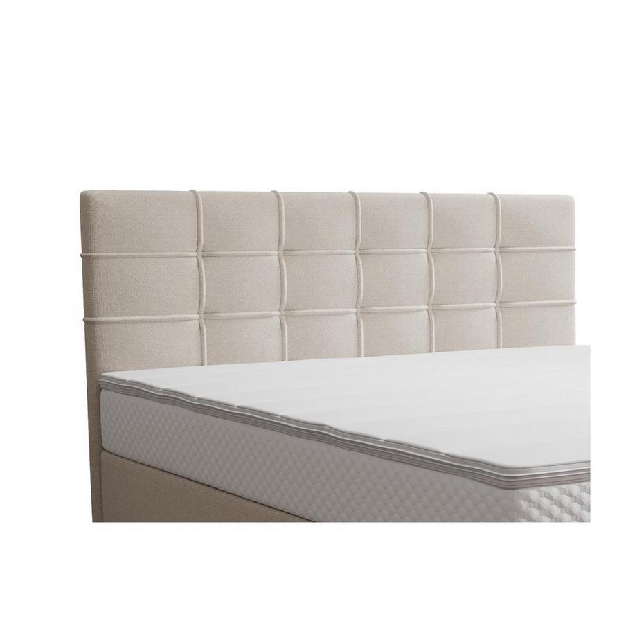 Ysmée Set completo boxspring testata trapuntata+Rete a doghe+Mater.+topper 180x200cm Tessuto Beige - INAO di YSMÉE  
