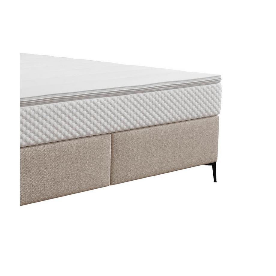 Ysmée Set completo boxspring testata trapuntata+Rete a doghe+Mater.+topper 180x200cm Tessuto Beige - INAO di YSMÉE  