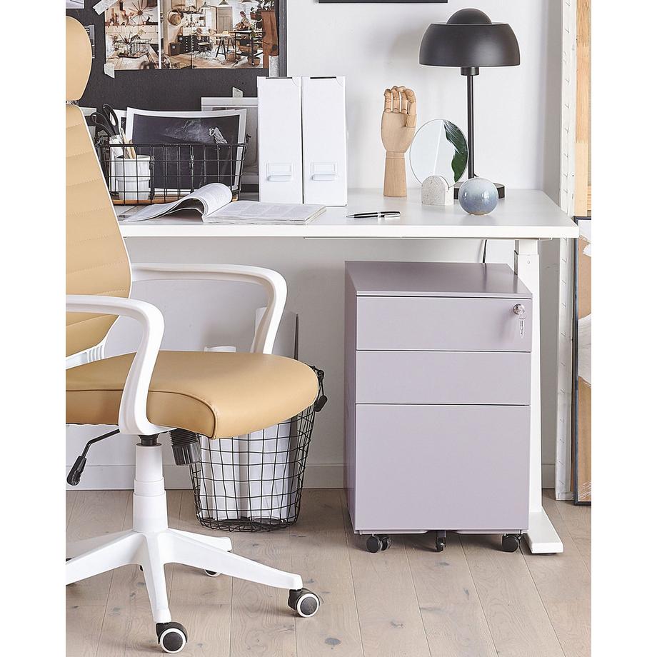 Beliani Büroschrank aus Stahl Modern CAMI  