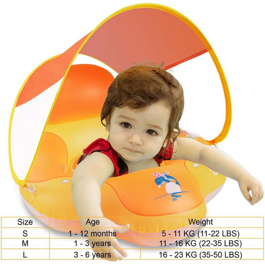 Activity-board  Schwimmring Baby mit Sonnensegel Schwimmring Baby mit Rückenlehne 