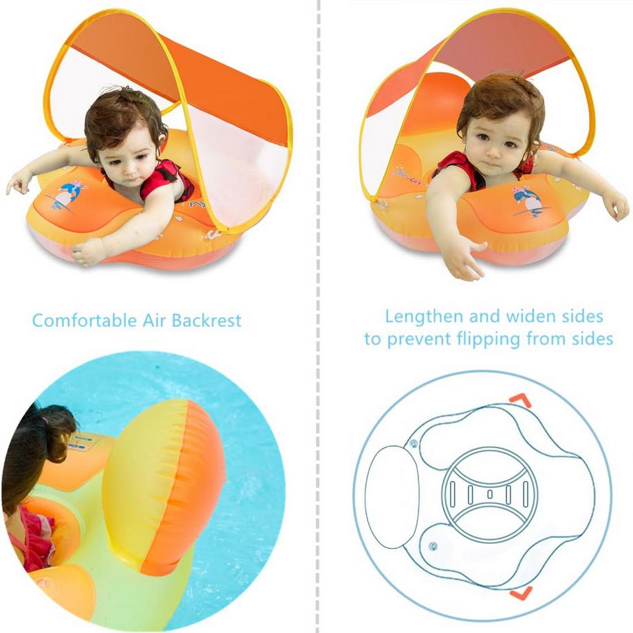 Activity-board  Schwimmring Baby mit Sonnensegel Schwimmring Baby mit Rückenlehne 