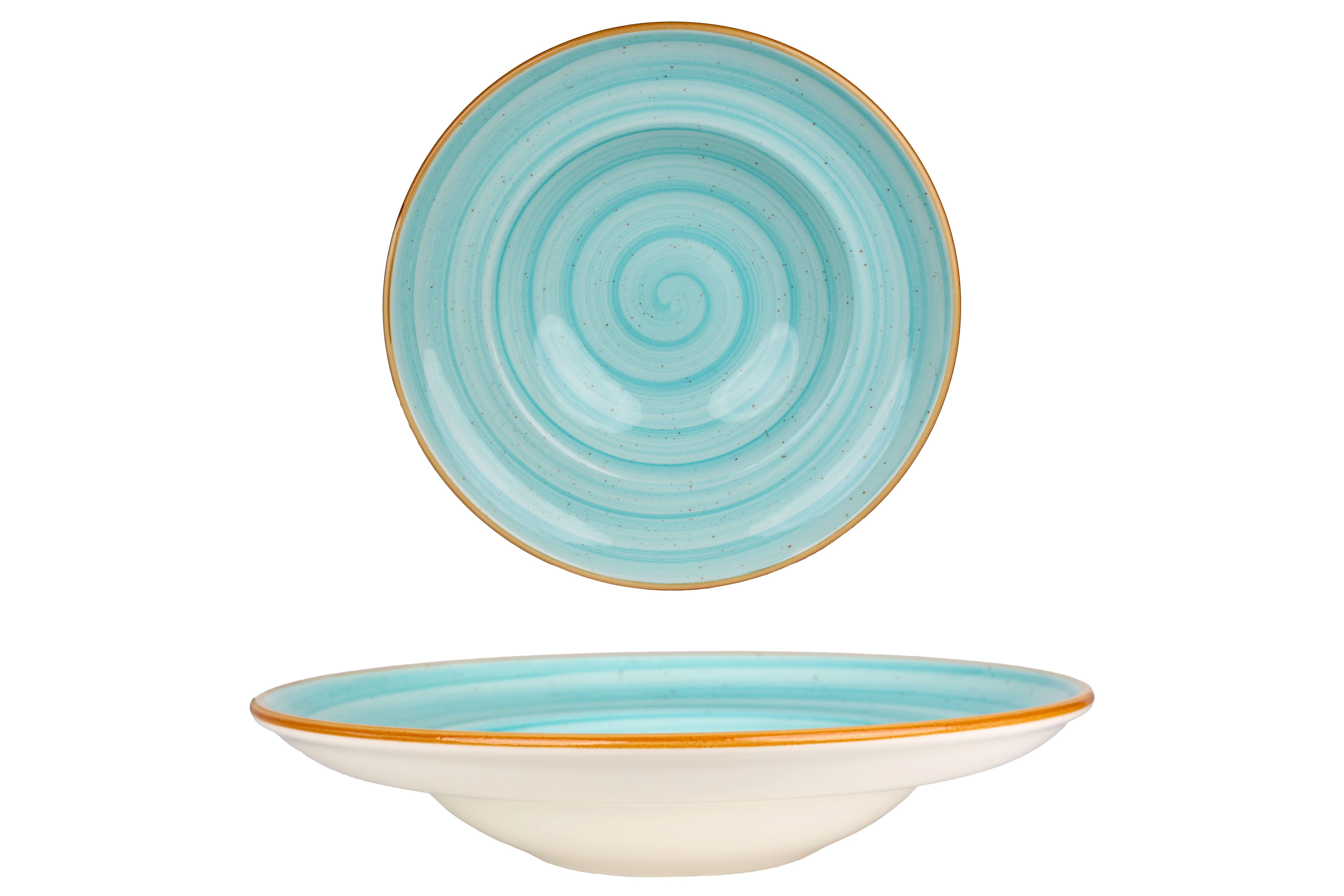 Bonna Pasta Teller - Aqua -  Porzellan  - 2er Set  