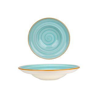 Bonna Assiette De Pâtes - Aqua -  Porcelaine - lot de 2  