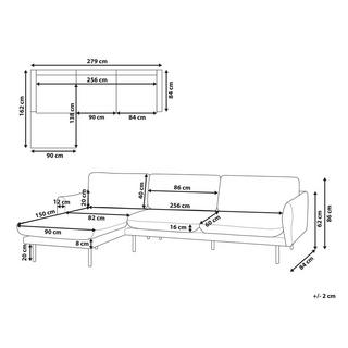 Beliani Ecksofa aus Chenillegewebe Modern VINTERBRO  