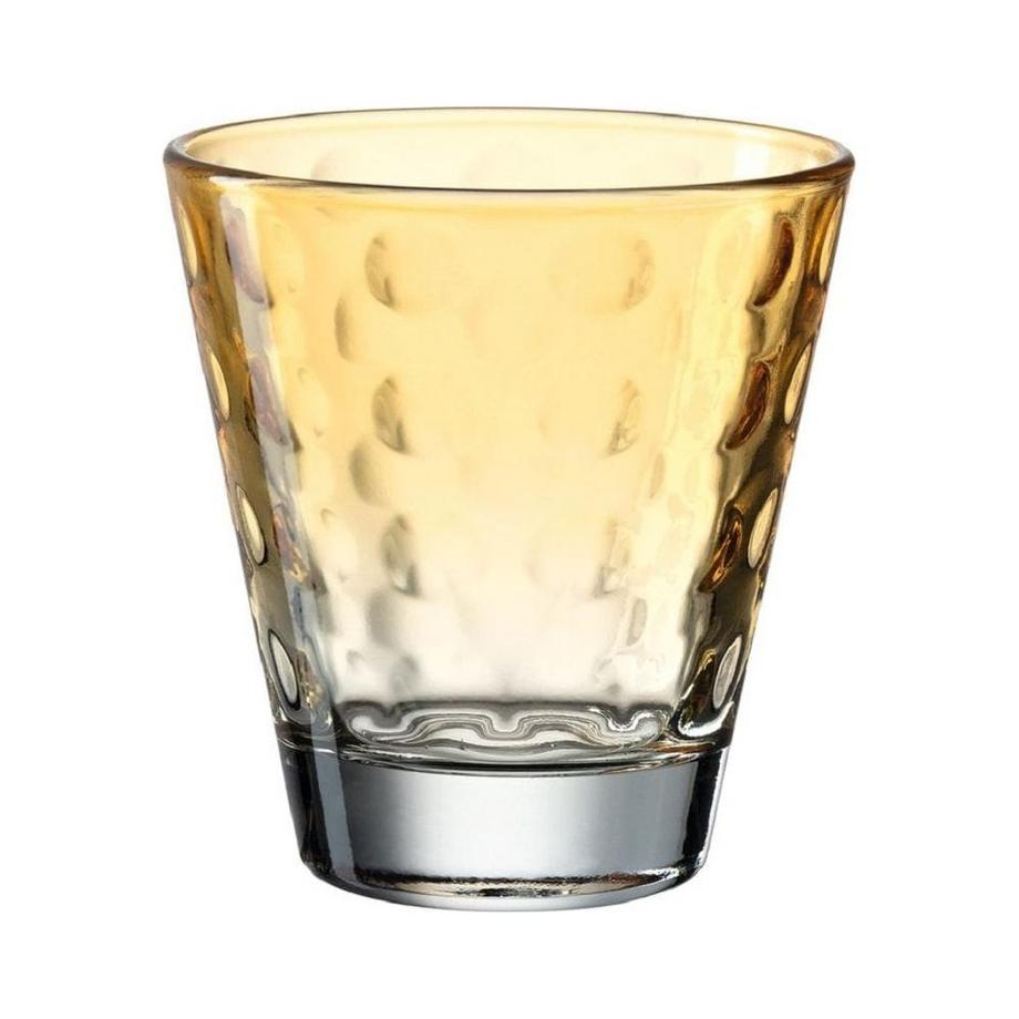LEONARDO Trinkglas Optic Pastell (215 ml, 6 Stück, Orange)  