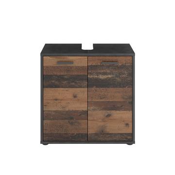 Waschtischunterschrank mit 2 Türen im Eicheffekt, L60 x H59cm - Madoc