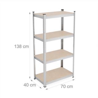 B2X Scaffali zincati per carichi pesanti a 4 livelli  