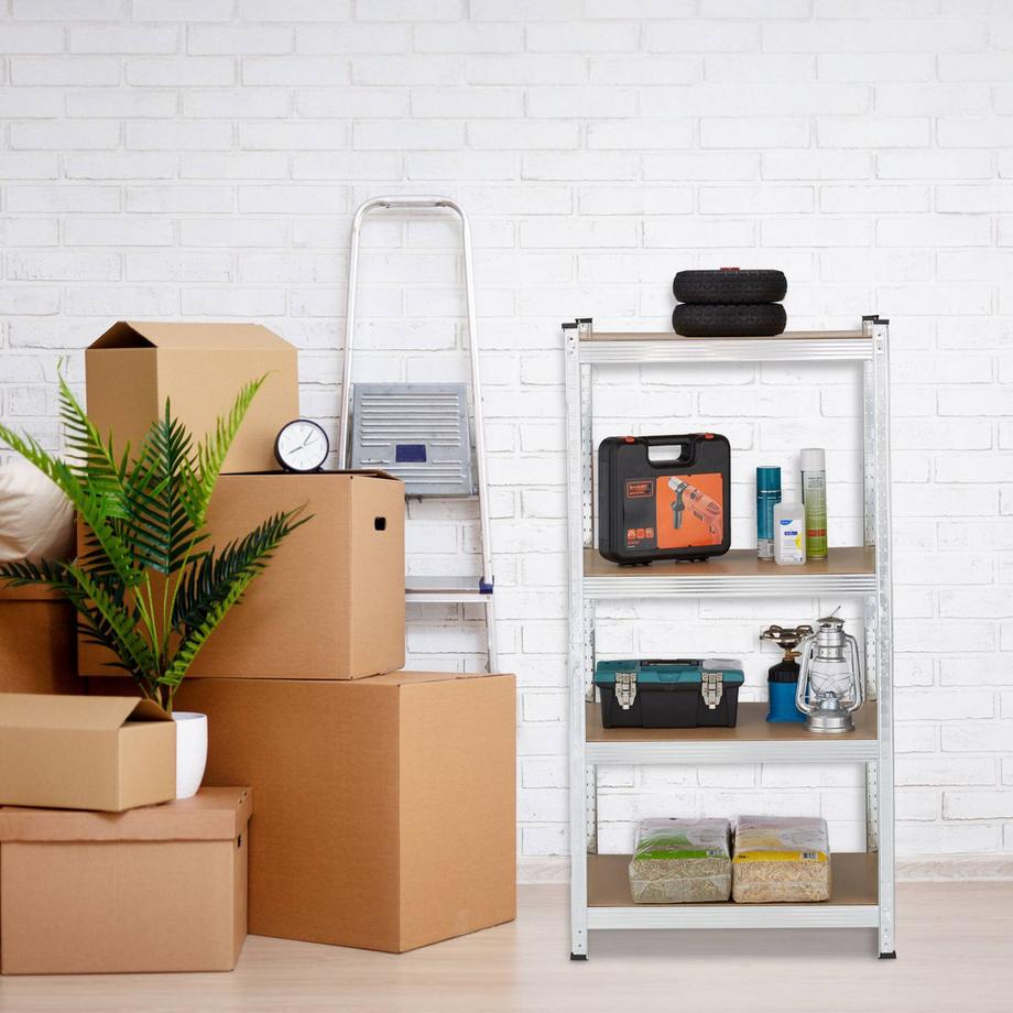 B2X Verzinkte Schwerlastregale mit 4 Ebenen  