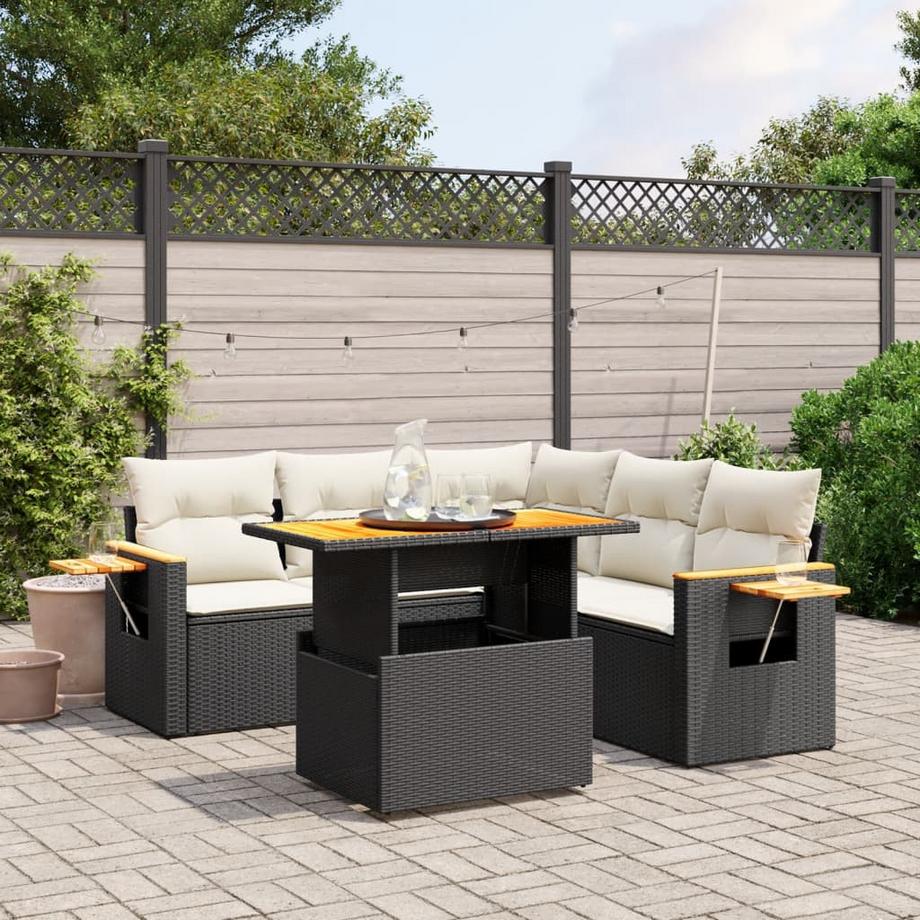 VidaXL Ensemble de canapés de jardin rotin synthétique  