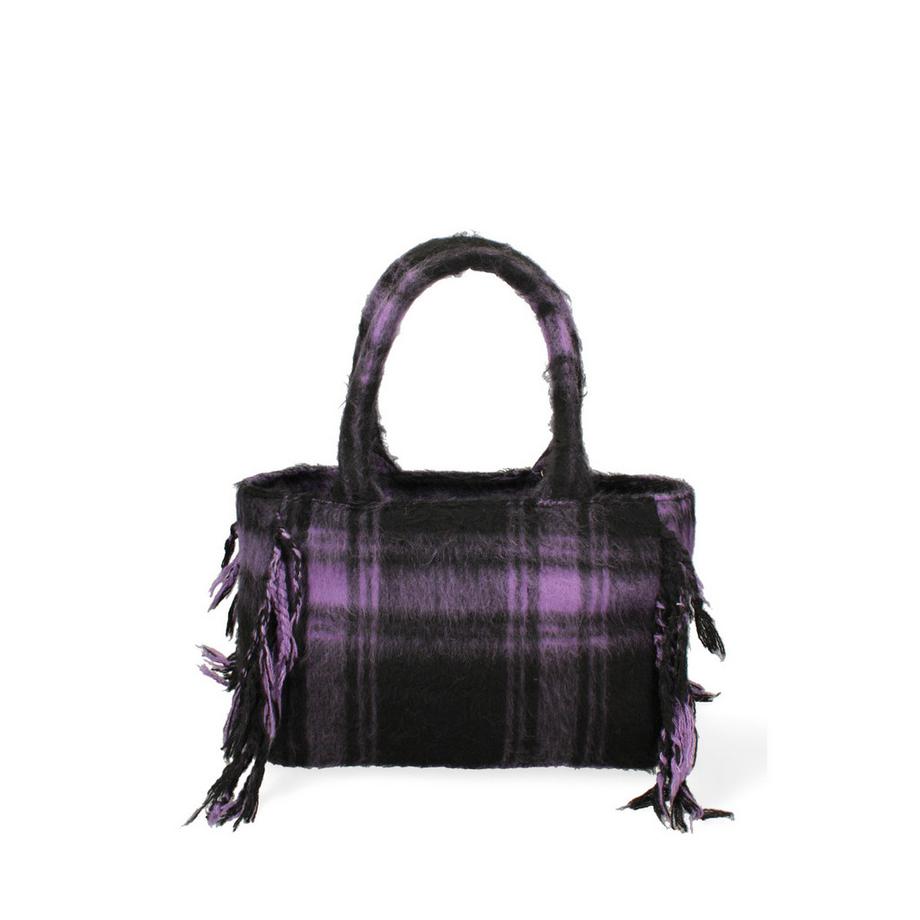 Marc Ellis Sac à main à carreaux avec franges  