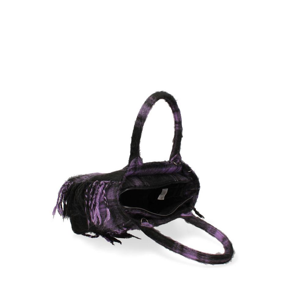 Marc Ellis Sac à main à carreaux avec franges  