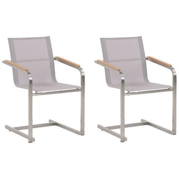 Lot de 2 chaises de jardin en Acier inox Moderne COSOLETO