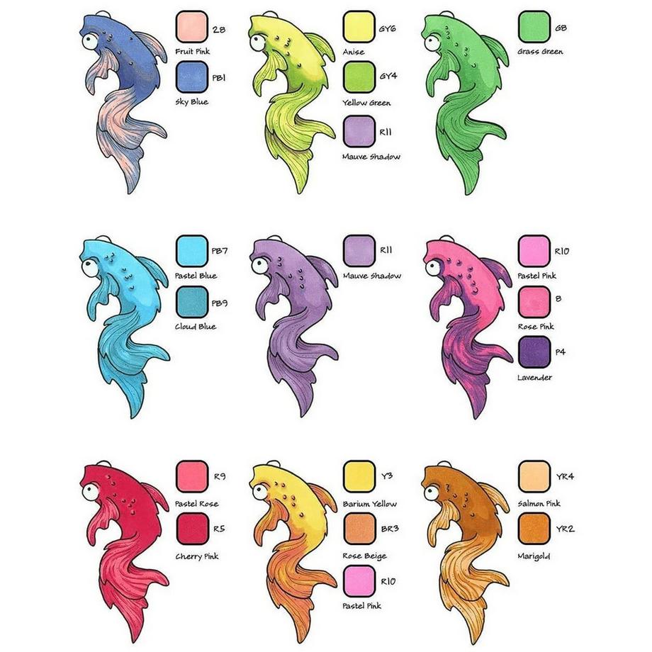 Ohuhu  Honolulu Kunstmarker (alkoholbasis, doppelseitig) - 24 Grundfarben 